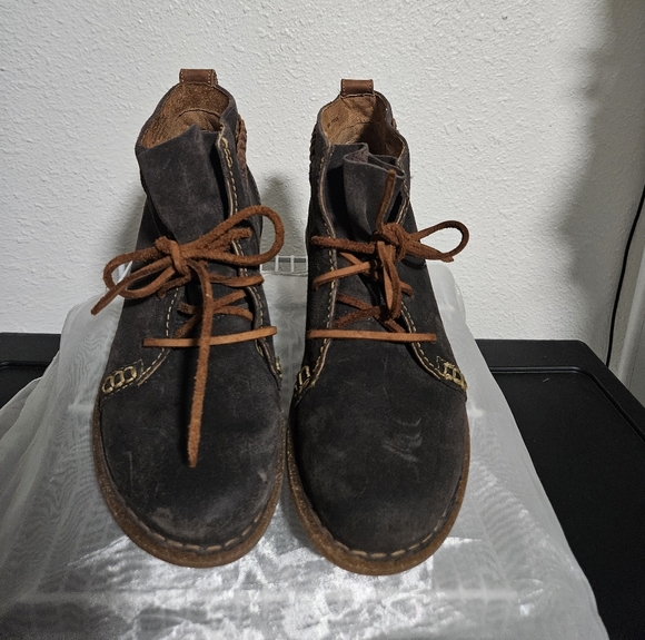 Baltic Born Black and Brown Suede Ankle Boots - Picture 4 of 6